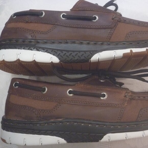 New Sperry Tarpon Ultralite 2-Eye Boat Shoes Brown Leather Men 8 M Top Sider - Picture 3 of 15